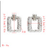 E-5128 New Trendy Gold Silver Metal Geometric Shape Drop Earrings for Women Boho Wedding Party Jewelry