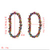 E-5131  3 Colors New Fashion Large Shinning Bling Bling Colorful Crystal  Tassel Drop Earrings for Women Bridal Wedding Party Jewelry