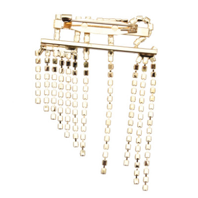 P-0432 Fashion Women Gold Silver Metal Crystal Brooches Dress Scarf Coat Accessories Gift