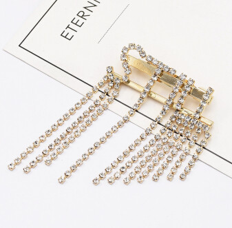 P-0432 Fashion Women Gold Silver Metal Crystal Brooches Dress Scarf Coat Accessories Gift