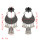 E-5142 4 Colors Indian Style Vintage Silver Anemone Rhinestone Metal Tassel Earring