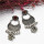 E-5142  4 Colors Indian Style Vintage Silver Anemone Rhinestone Metal Tassel Earring