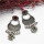 E-5142 4 Colors Indian Style Vintage Silver Anemone Rhinestone Metal Tassel Earring
