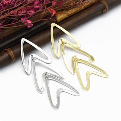 E-5140  Fashion Alloy Statement Earrings Creative Hollow Long Drop Earrings for Women Jewelry