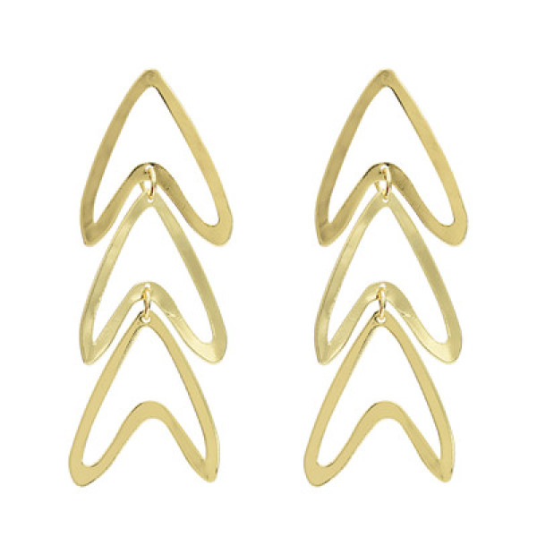 E-5140  Fashion Alloy Statement Earrings Creative Hollow Long Drop Earrings for Women Jewelry
