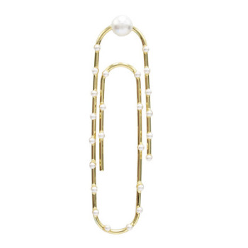 E-5143  2 Colors Oversized Pin-Shaped Pearl Spirit Earring（1piece）