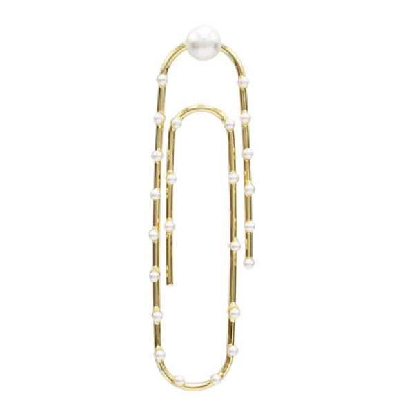 E-5143  2 Colors Oversized Pin-Shaped Pearl Spirit Earring（1piece）