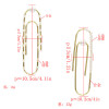 E-5143  2 Colors Oversized Pin-Shaped Pearl Spirit Earring（1piece）