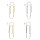 E-5143  2 Colors Oversized Pin-Shaped Pearl Spirit Earring（1piece）