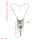 N-7188 Fashion Silver Metal Rhinestone Turquoise Round Shaped Tassel Pendant  For Women Necklace Jewelry.