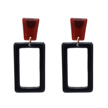 E-5151 Fashion Geometric Square Rectangle Acrylic Alloy Drop Elegant Earring For Women