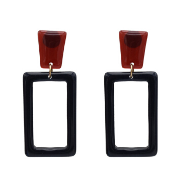 E-5151 Fashion Geometric Square Rectangle Acrylic Alloy Drop Elegant Earring For Women