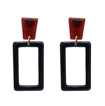 E-5151 Fashion Geometric Square Rectangle Acrylic Alloy Drop Elegant Earring For Women
