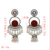 E-5153 6 Colors Vintage Silver Gold Metal Bells Tassel Drop Earrings for Women Indian Party Jewelry Gift