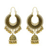 E-5155  Vintage Silver Gold Metal Bells Tassel Drop Earrings For Women Indian Party Jewelry