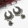 E-5155  Vintage Silver Gold Metal Bells Tassel Drop Earrings For Women Indian Party Jewelry