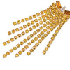 E-5157  New Fashion Silver Gold Geometric Shape Metal Crystal Long Tassel Earring for Women Bridal Wedding Party Jewelry