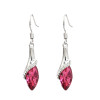 E-5162 Brand New 3 Colors Korean  Fashion Simple Elegant   Alloy Silver Crystal  Drop Earring for Women Bridal Wedding Party Jewelry