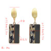 E-5164  4 Colors New Fashion Gold Geometric Shape Metal Rectangle Acrylic Drop Earring for Women Bridal Wedding Party Jewelry