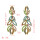 E-5169 Gold Alloy Fancy Diamond Leaf Lady Long Earrings