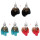E-5179  3 Color Bohemian Vintage Silver Feather Pendant Drop Dangle Earrings Hook Earring
