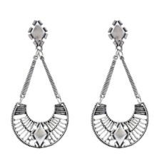 E-5178 Vintage Silver Gold Metal Geometric Drop Earrings for Women Boho Party Jewelry
