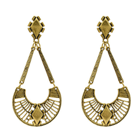 E-5178 Vintage Silver Gold Metal Geometric Drop Earrings for Women Boho Party Jewelry