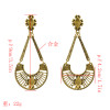 E-5178 Vintage Silver Gold Metal Geometric Drop Earrings for Women Boho Party Jewelry