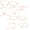 B-0938  2 Style 4pcs/set Gold  Simple pineapple Leaf Love Bangle Bracelet for women