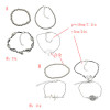 B-0939 2 Style 4Pcs/Set Silver Simple Pineapple Leaf Love Bangle Bracelet For Women