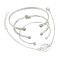 B-0942 4Pcs/Set Silver Simple Pineapple Tree Tassel Bangle Bracelet For Women
