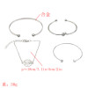 B-0942 4Pcs/Set Silver Simple Pineapple Tree Tassel Bangle Bracelet For Women
