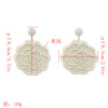 E-5183  6 Colors Handmade Resin Beads Rope Woven Flower Drop Earrings for Women Party Jewelry Gift