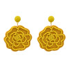 E-5183  6 Colors Handmade Resin Beads Rope Woven Flower Drop Earrings for Women Party Jewelry Gift