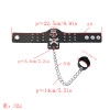 B-0944 Black Leather Charm Boho Bracelets for Women With Finger Skull Bracelet Men Party Jewelry Gifts