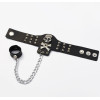 B-0944 Black Leather Charm Boho Bracelets for Women With Finger Skull Bracelet Men Party Jewelry Gifts