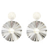 E-5186  Fashion Silver Gold Metal Pearl Drop Earrings for Women Boho Wedding Party Jewelry