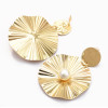 E-5186  Fashion Silver Gold Metal Pearl Drop Earrings for Women Boho Wedding Party Jewelry