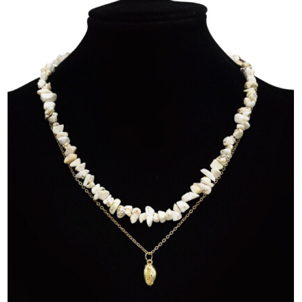 N-7189  Vintage gold Alloy Geometric Shape Necklaces for Women Boho Party Jewelry