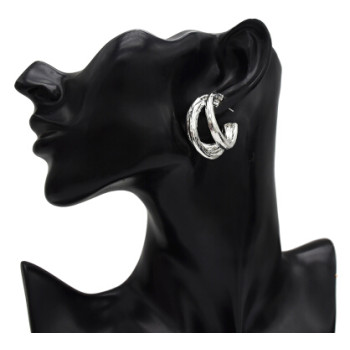 E-5187  Fashion Korean gold silver Circles Hoop Earrings for women Bijoux Jewelry