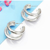 E-5187  Fashion Korean gold silver Circles Hoop Earrings for women Bijoux Jewelry