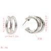 E-5187  Fashion Korean gold silver Circles Hoop Earrings for women Bijoux Jewelry