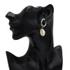 E-5188  2 Colors Circles Hoop Shell Earrings For Women Bijoux Jewelry