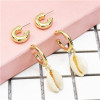E-5188  2 Colors Circles Hoop Shell Earrings For Women Bijoux Jewelry