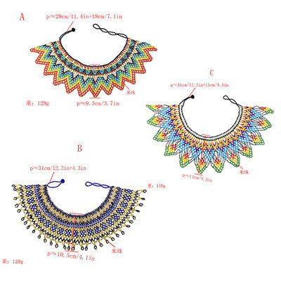 N-7192  Big Coloful Resin Beads Statement Choke Collar Necklace Bohemian  For Women Jewelry