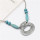 N-7193 Vintage Silver Turquoise Embellish Fower Leaves Necklace Bohemian For Women Jewelry
