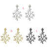 E-5193  Vintage Silver Gold Metal Leaf Shape Drop Earrings for Women Boho Wedding Party Jewelry Gift