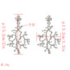 E-5193  Vintage Silver Gold Metal Leaf Shape Drop Earrings for Women Boho Wedding Party Jewelry Gift