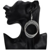 E-5195  Fashion Silver Gold Metal Circle Drop Earrings for Women Boho Wedding Party Jewelry
