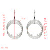 E-5195 Fashion Silver Gold Metal Circle Drop Earrings for Women Boho Wedding Party Jewelry